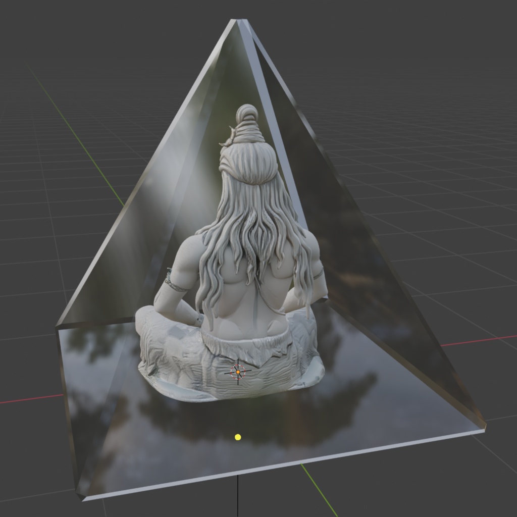 Crystal Shiva Pyramid – 3D Model / GLB