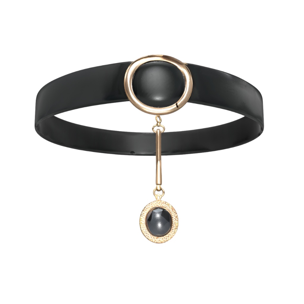 Noir Sigil Choker – Obsidian