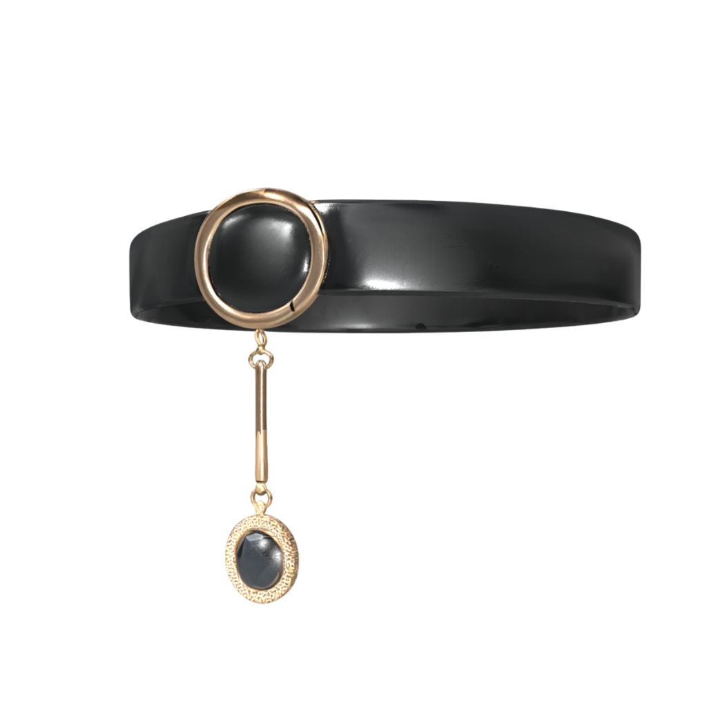 Noir Sigil Choker – Obsidian