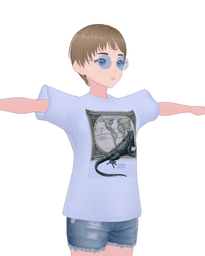 【VRChat向け】Vintage Iguana Tee ヴィンテージ イグアナTシャツ