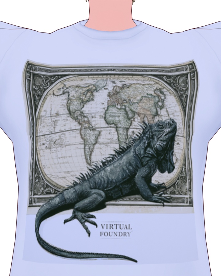 【VRChat向け】Vintage Iguana Tee ヴィンテージ イグアナTシャツ