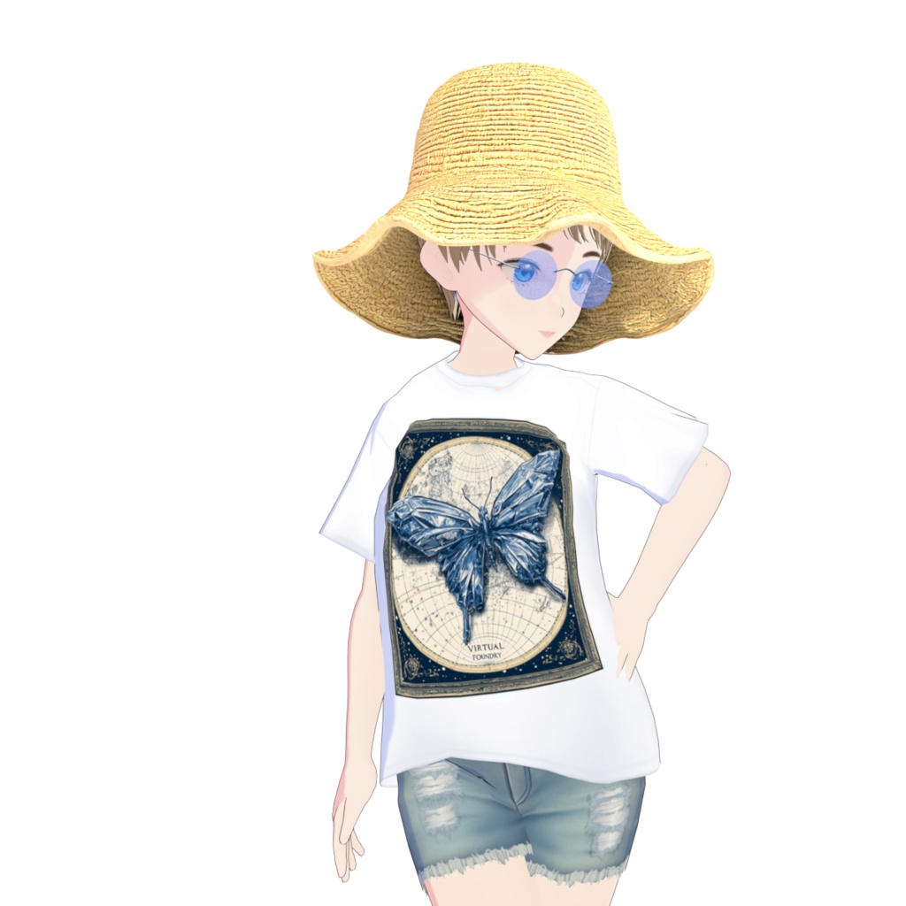 【VRChat向け】Raffia Sun Hat ラフィアサンハット