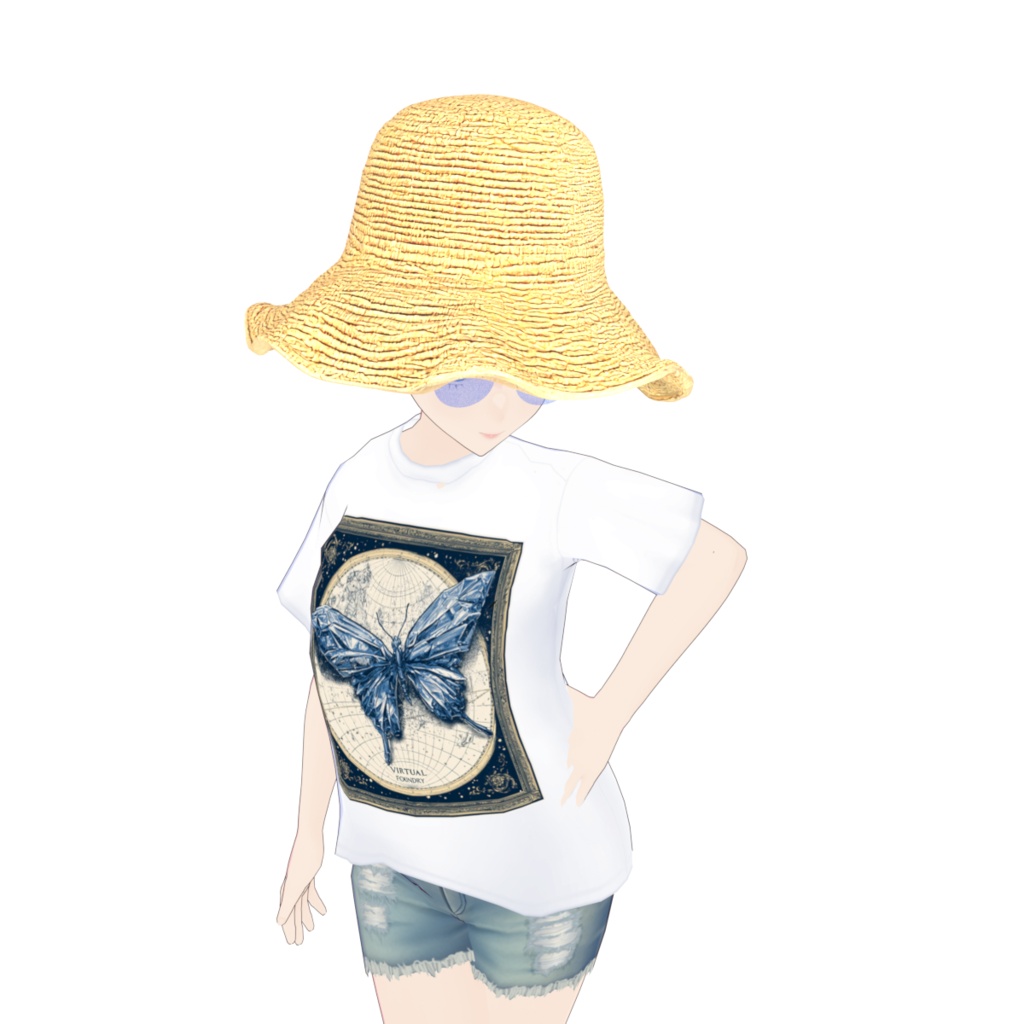 【VRChat向け】Raffia Sun Hat ラフィアサンハット