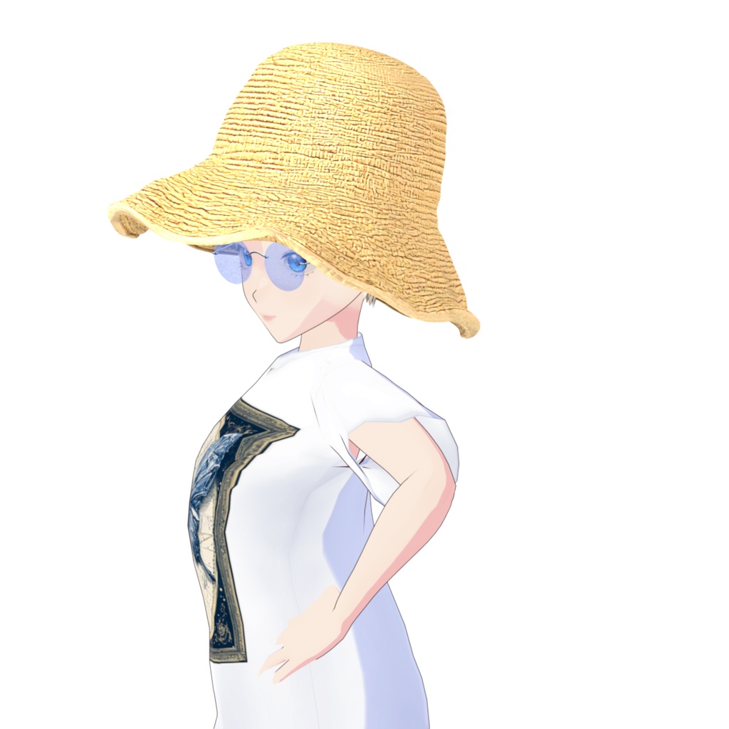 【VRChat向け】Raffia Sun Hat ラフィアサンハット