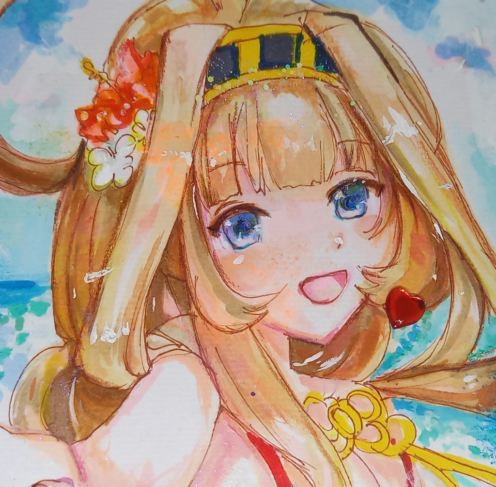 真夏のビーチ。ビキニ金剛ちゃん