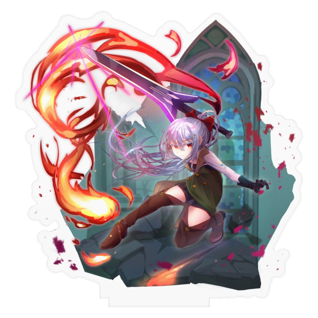 ソシャゲ風ミラーアクリルフィギュア