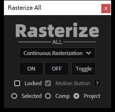 【After Effects スクリプト】Rasterize All