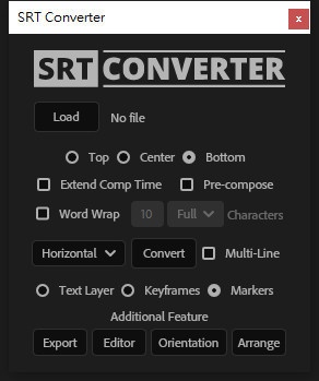 【After Effects スクリプト】SRT Converter