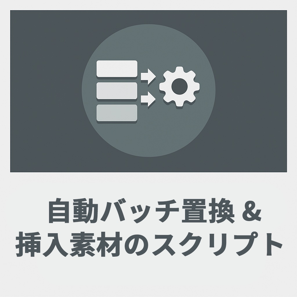 【After Effects スクリプト】Project Replacer