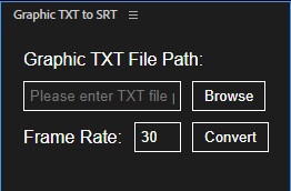 Premiere Pro Graphic TXT to SRT