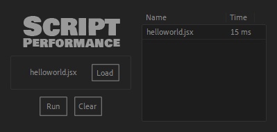 【After Effects スクリプト】Script Performance