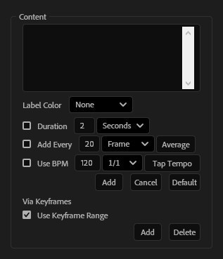 【After Effects スクリプト】Marker Tools