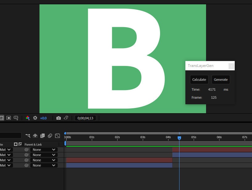 【After Effects スクリプト】TransLayerGen