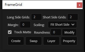 【After Effects スクリプト】FrameGrid