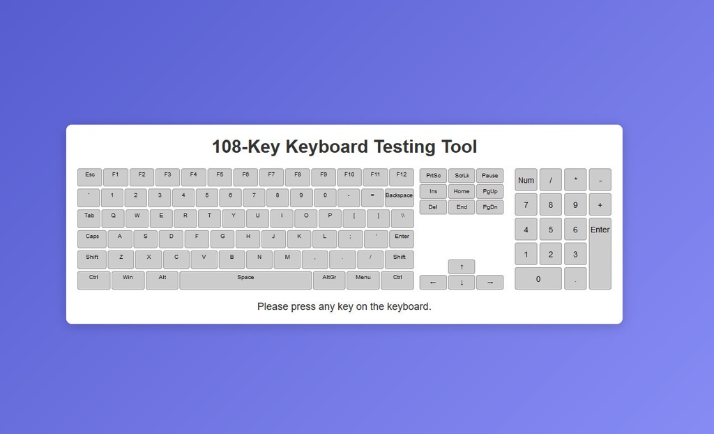 【HTML】 Keyboard and Mouse Testing Tool