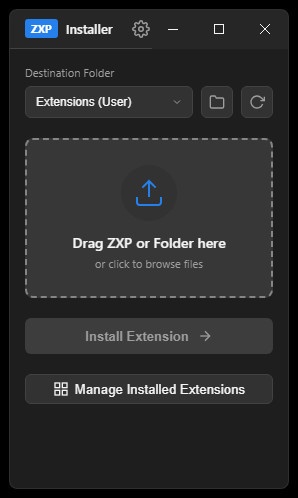 【Adobe 拡張機能管理ツール】 ZXP Installer