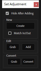 【After Effects スクリプト】 Set Adjustment