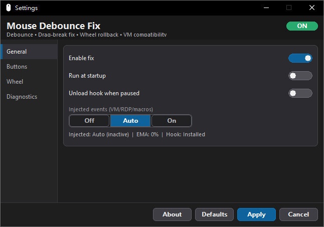 【Windows】 マウスのチャタリング修正 Mouse Debounce Fix (FREE)