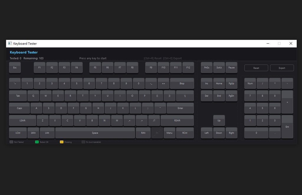 【Windows】 Keyboard and Mouse Testing Tool キーボードとマウスのテストツール