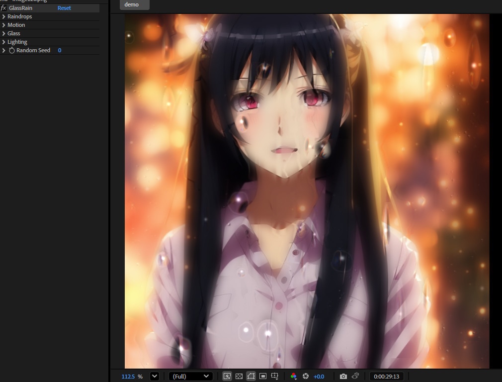 【After Effects プラグイン FX】 GlassRain