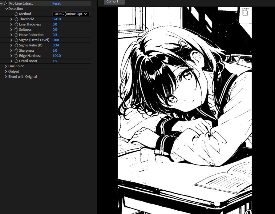 【After Effects プラグイン FX】 Pro Line Extract