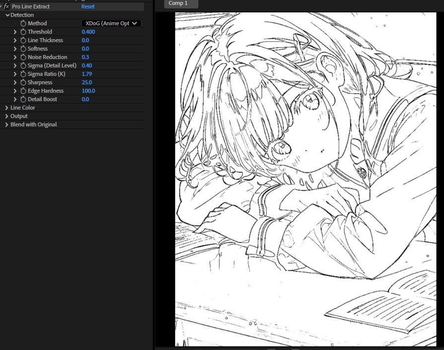 【After Effects プラグイン FX】 Pro Line Extract