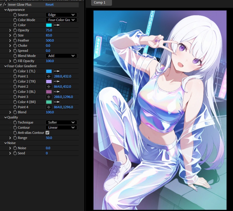 【After Effects プラグイン FX】 Inner Glow Plus