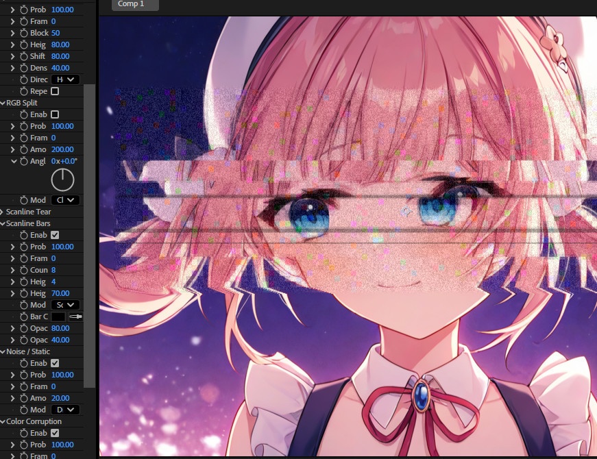 【After Effects プラグイン FX】 MegaGlitch