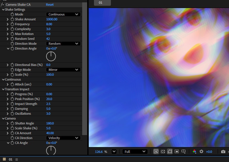 【After Effects Premiere プラグイン FX】 Camera Shake CA