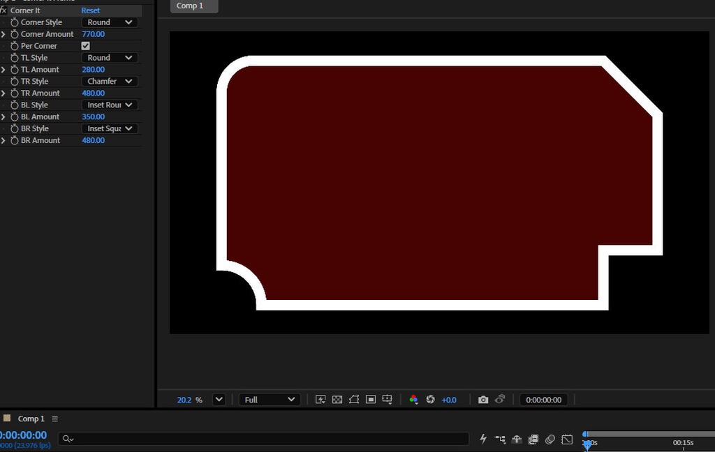 【After Effects スクリプト】 Corner It