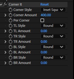 【After Effects スクリプト】 Corner It