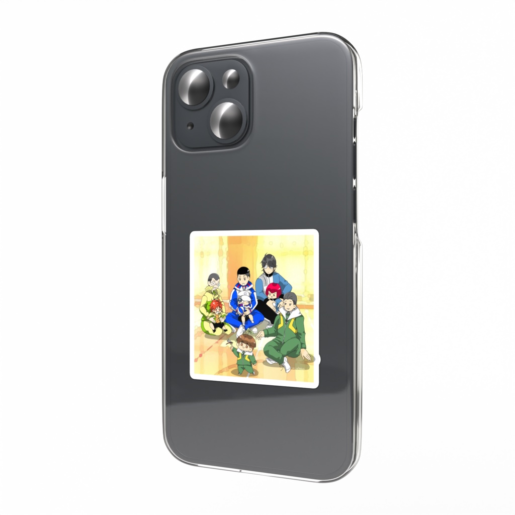 仲良し親子スマホステッカー