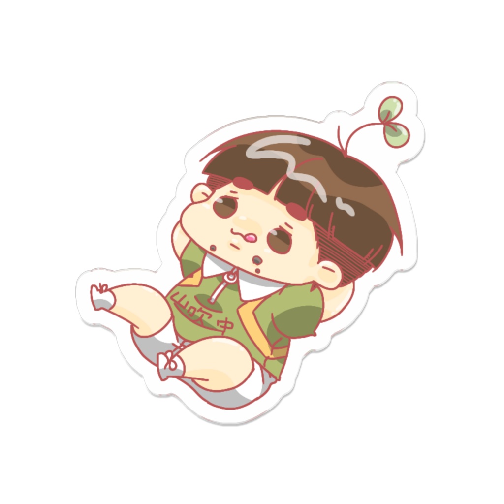 食いしん坊にとべアクリルバッジ