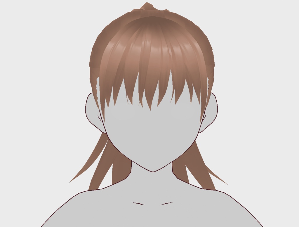 【VRoid】生え際が見える前髪 + ポニーテール用後髪