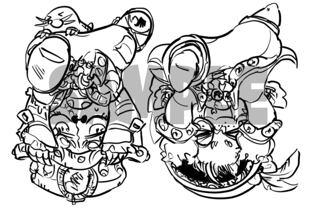 もぐらとつばめのなかよしTシャツ。