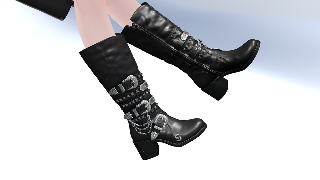 Black leather Boots