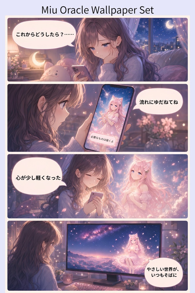 Miu Oracle 壁紙14枚セット|スマホ壁紙10枚+PC壁紙3枚+ボーナス