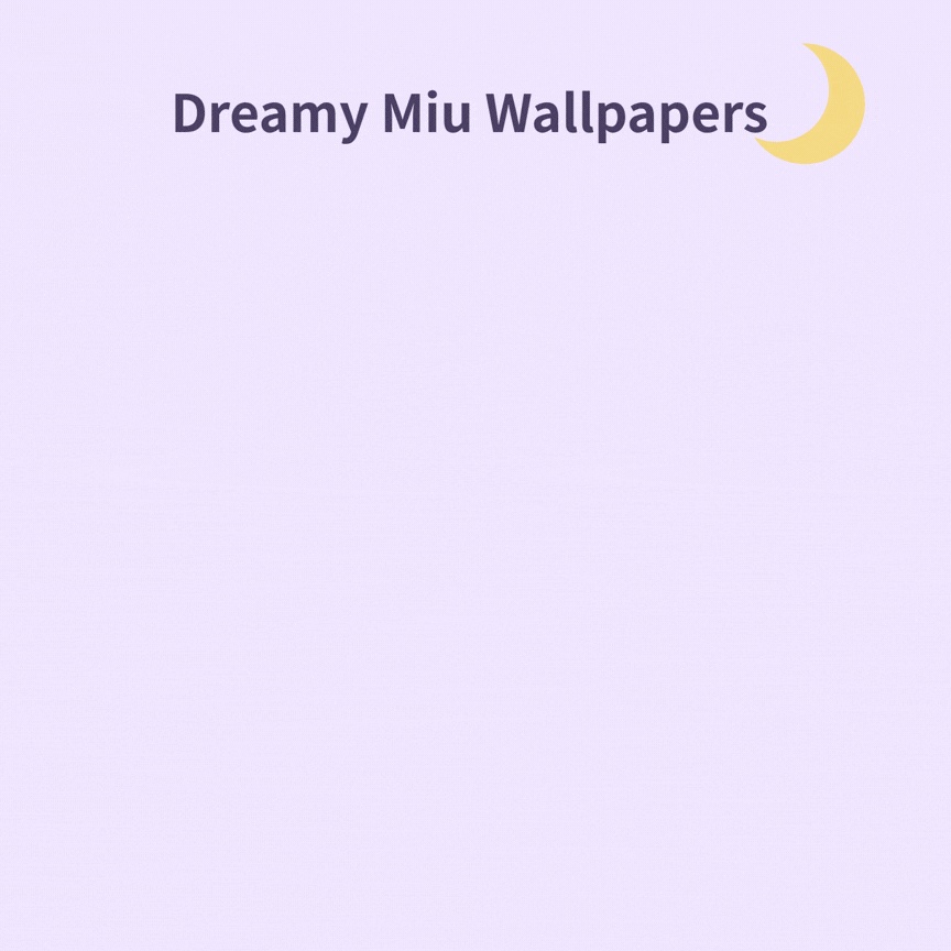 Miu Dreamy Night ピンク猫耳少女 スマホ&デスクトップ壁紙8枚セット