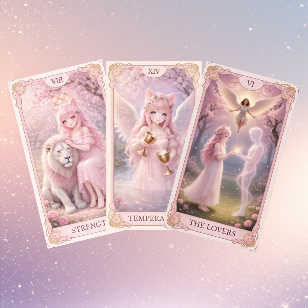 Miu Intuitive Tarot|猫耳少女MiuのやさしいタロットPDF+Webアプリ|大アルカナ22枚