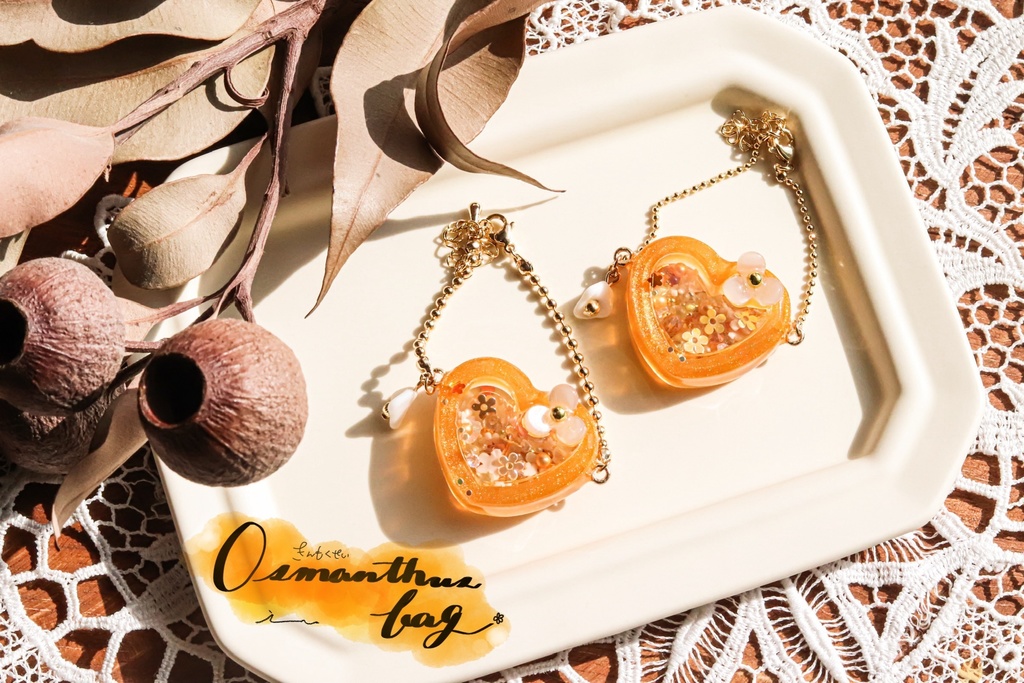 osmanthus bag(金木犀バッグ) 10〜12cmぬい用*ヴィンテージパーツ使用