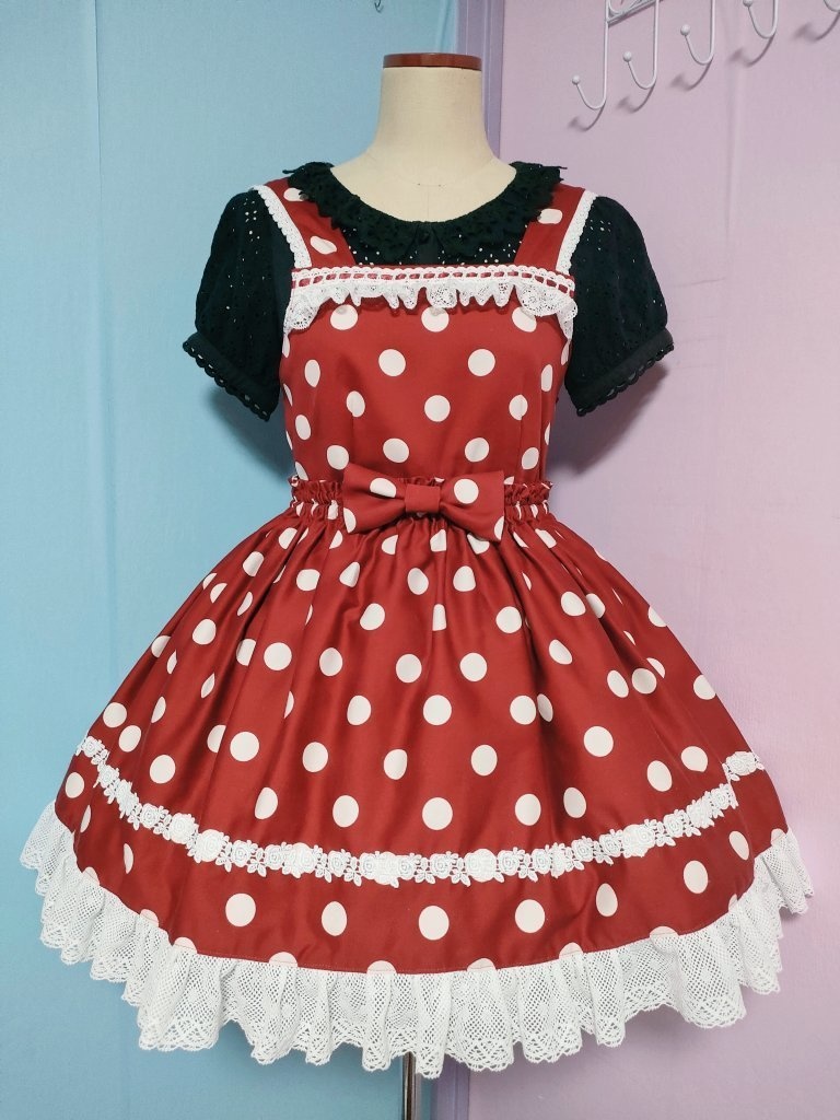 懐古風水玉ロリィタ(赤)