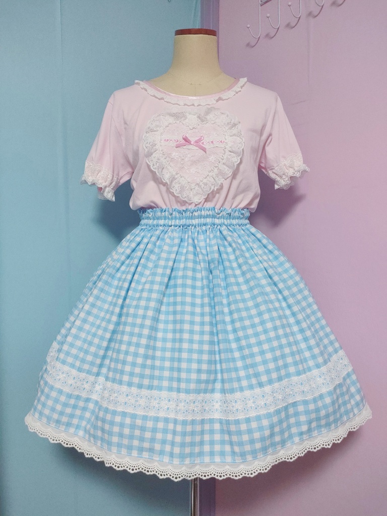 ギンガムチェックスカート