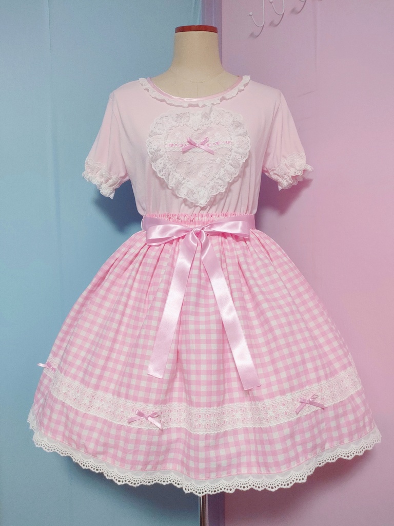 ギンガムチェックスカート