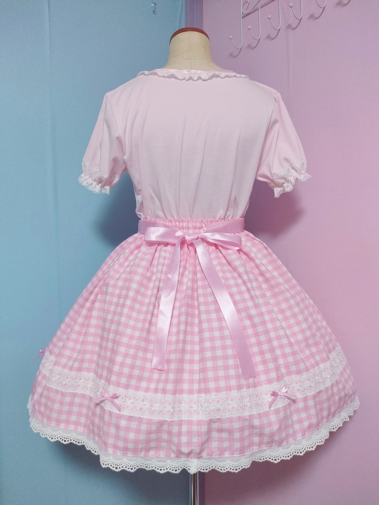 ギンガムチェックスカート