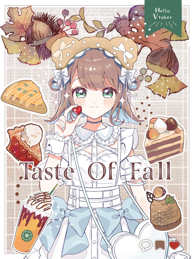 【無料】秋の味覚フレーム素材【Vtuberさん向け】