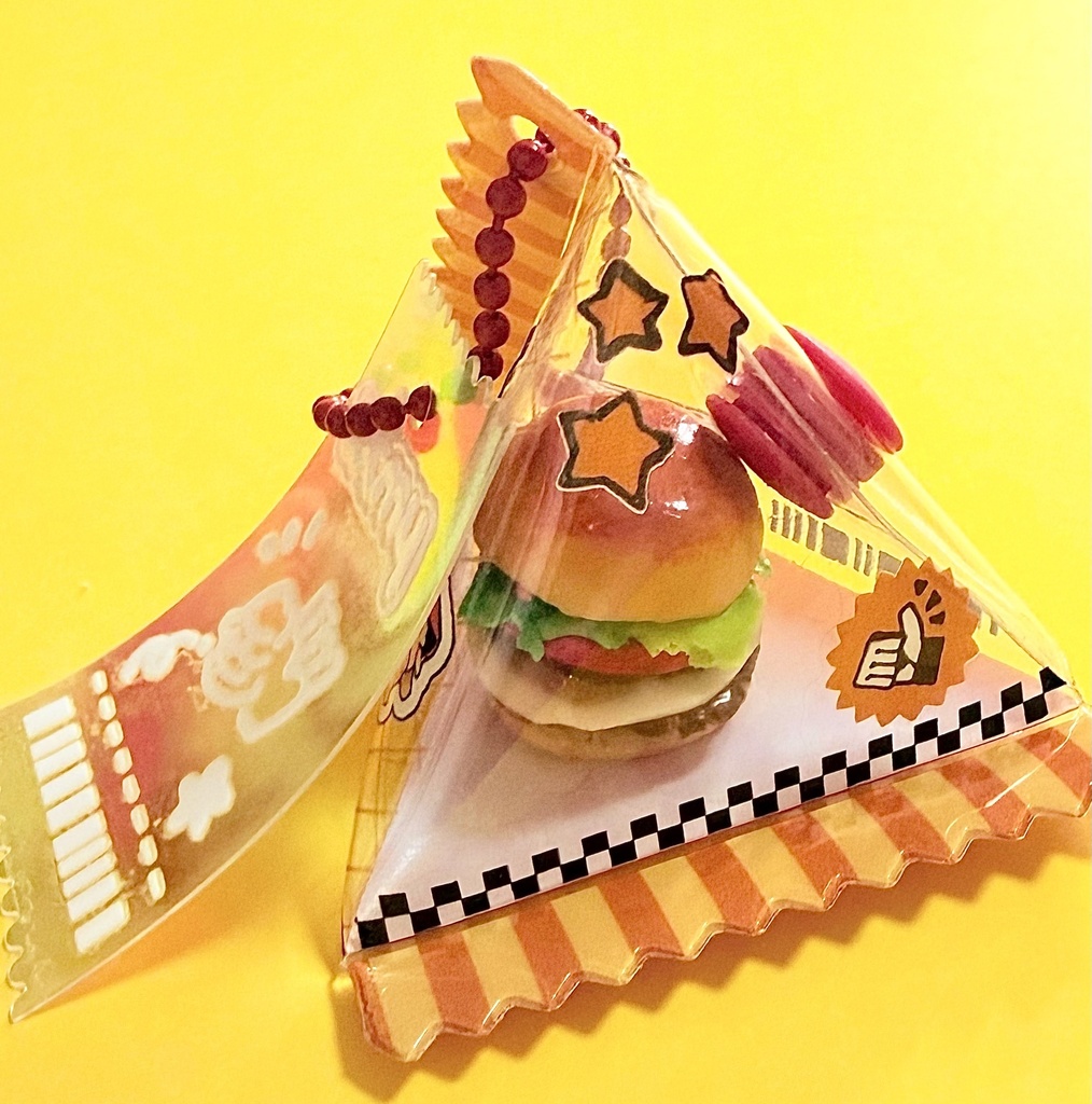 ミニチュアハンバーガーキーホルダー【ハンドメイド】