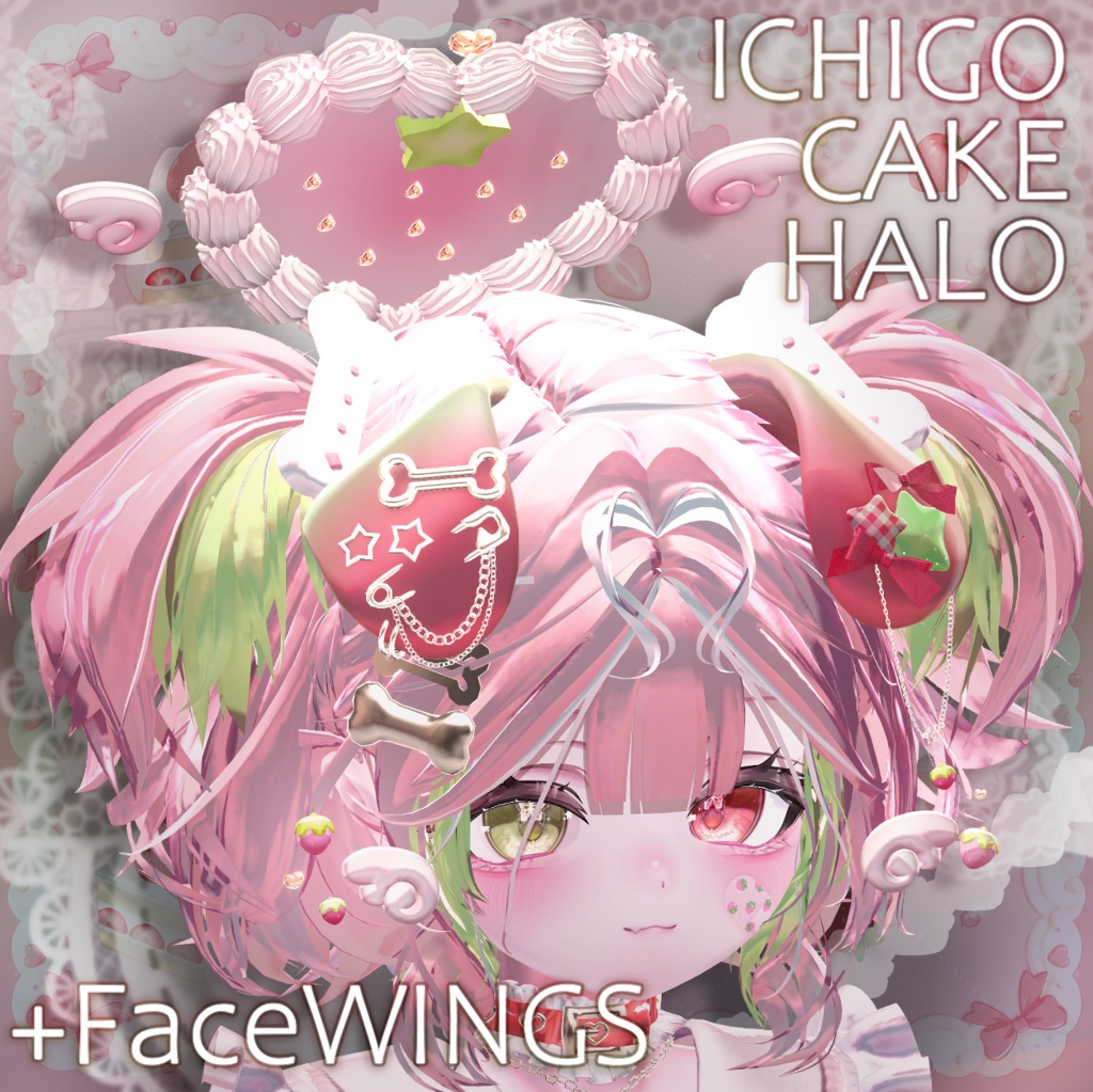 🍓ICHIGO CAKE HALO + Face Wing🍓