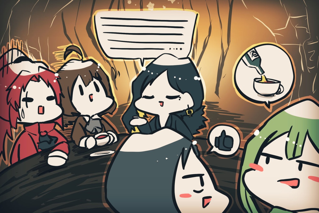 気の抜けたLoR面子ポストカードセット