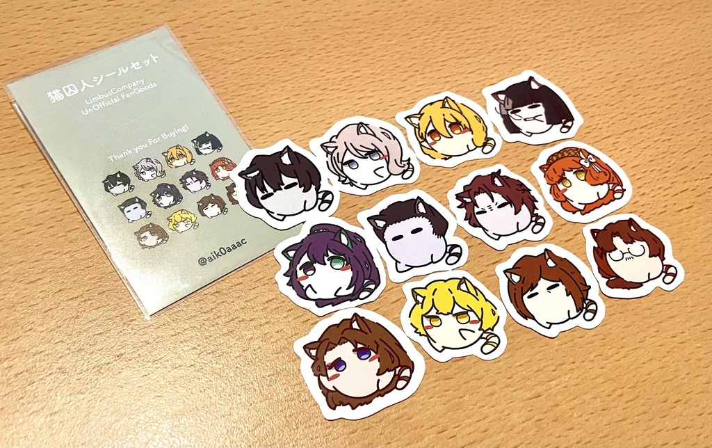 LimbusCompany - 猫囚人シールセット