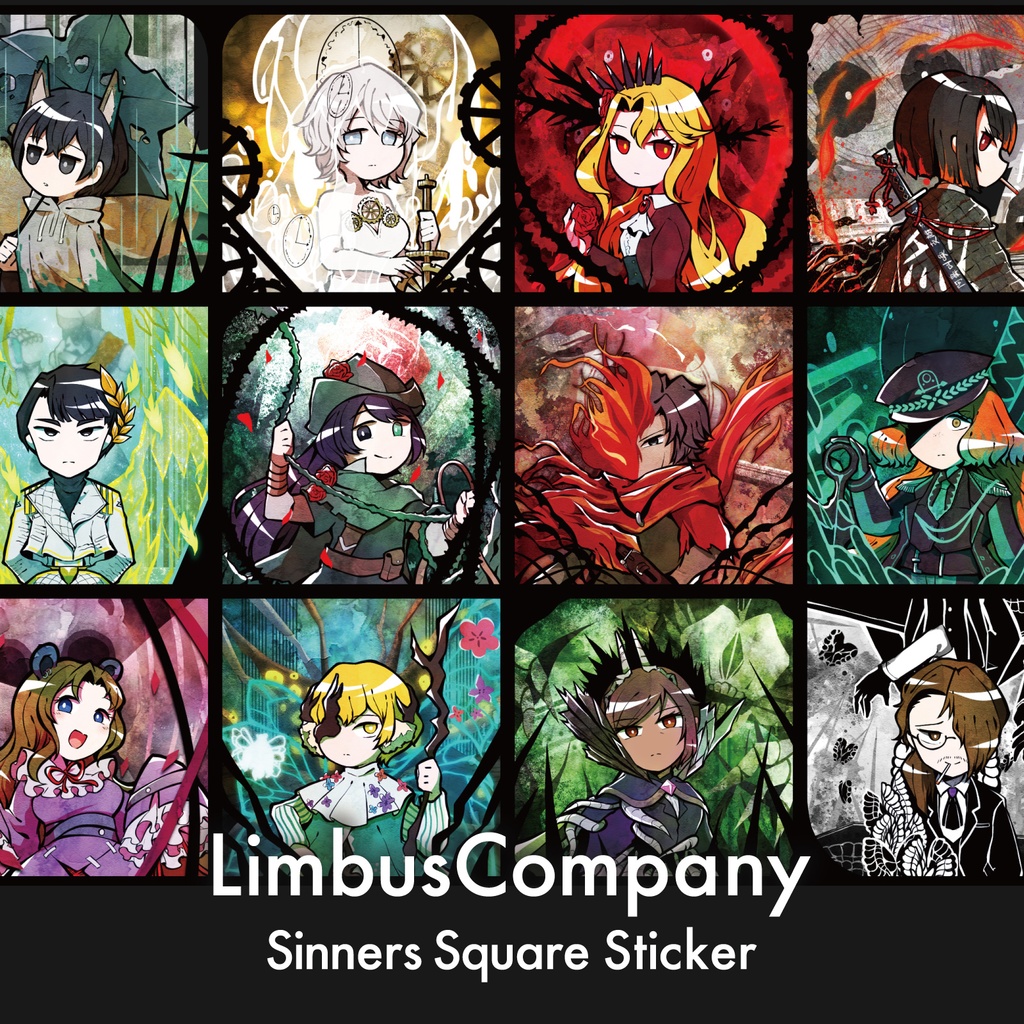 LimbusCompany - 囚人E.G.O.スクエア透明シールセット